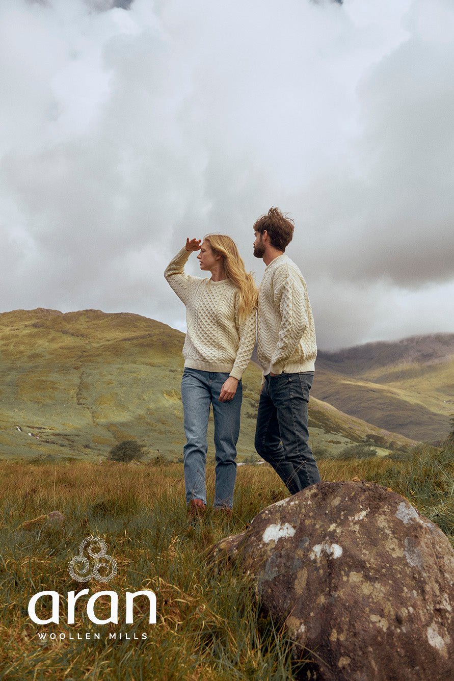 Aran Irish Knit - Inisheer Marinblå - Unisex storlekar