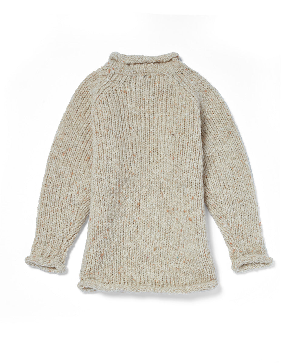 Aran Mini Irish Knit - Rollneck Raglan Crew R880-757