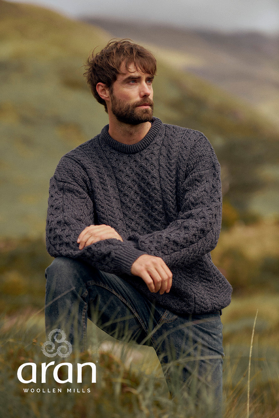 Aran Irish Knit - Inisheer - Vetefärgad - Unisex storlekar