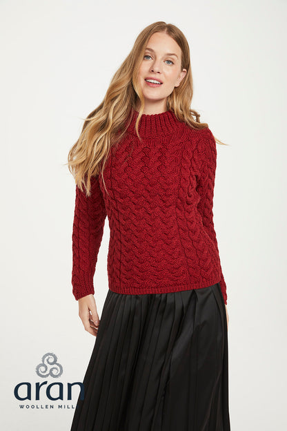 Aran Irish Knit - Dingle Aran Trellis B304 - 014 Rich Red