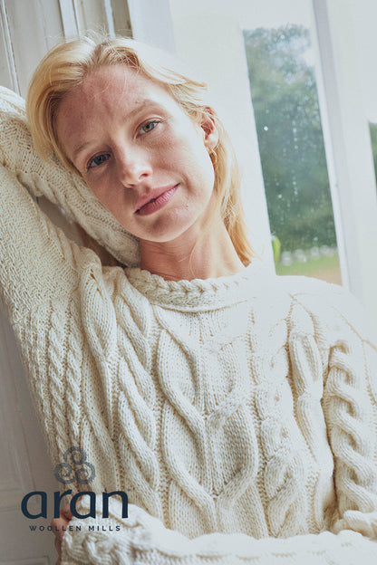 Aran Irish Knit - Listowel B951 - 367 Classic Aran White