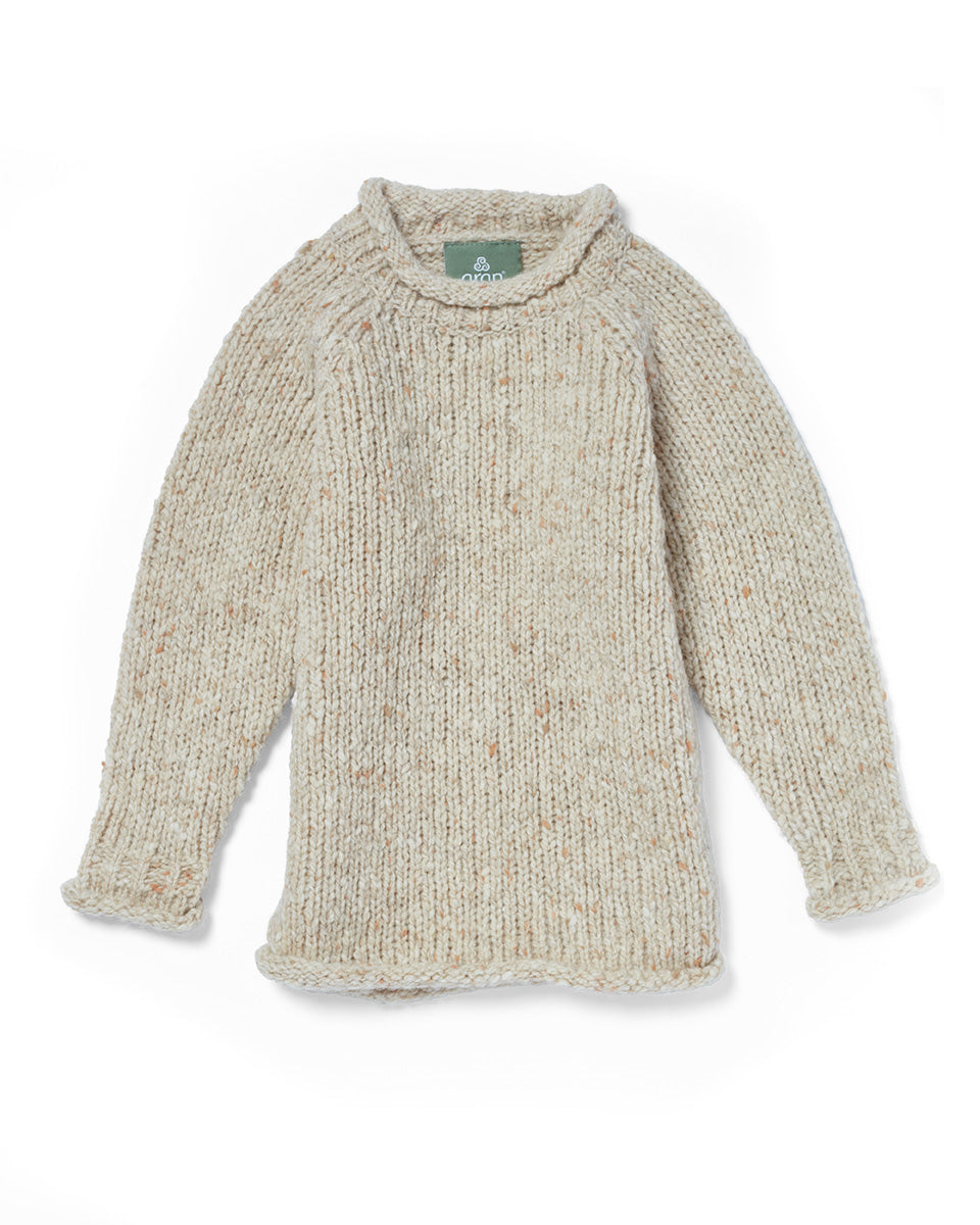 Aran Mini Irish Knit - Rollneck Raglan Crew  R880-757