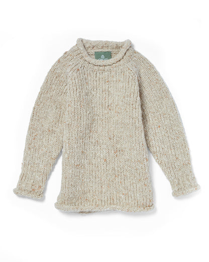 Aran Mini Irish Knit - Rollneck Raglan Crew  R880-757