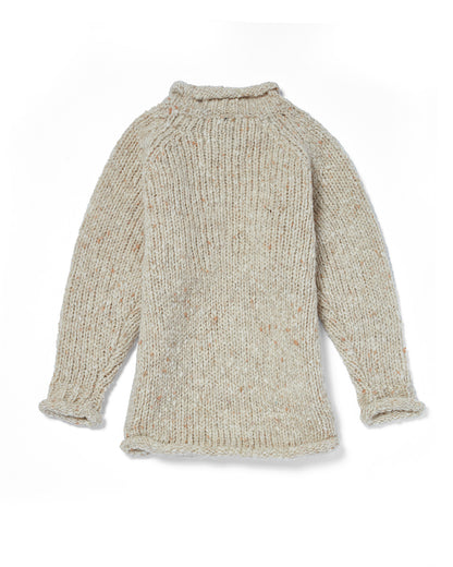 Aran Mini Irish Knit - Rollneck Raglan Crew  R880-757