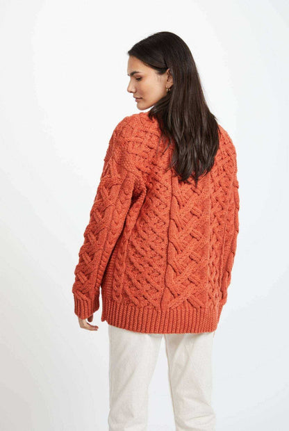 Aran Irish Knit - Dingle Aran Trellis B 304 - 659 Autumn Leaf