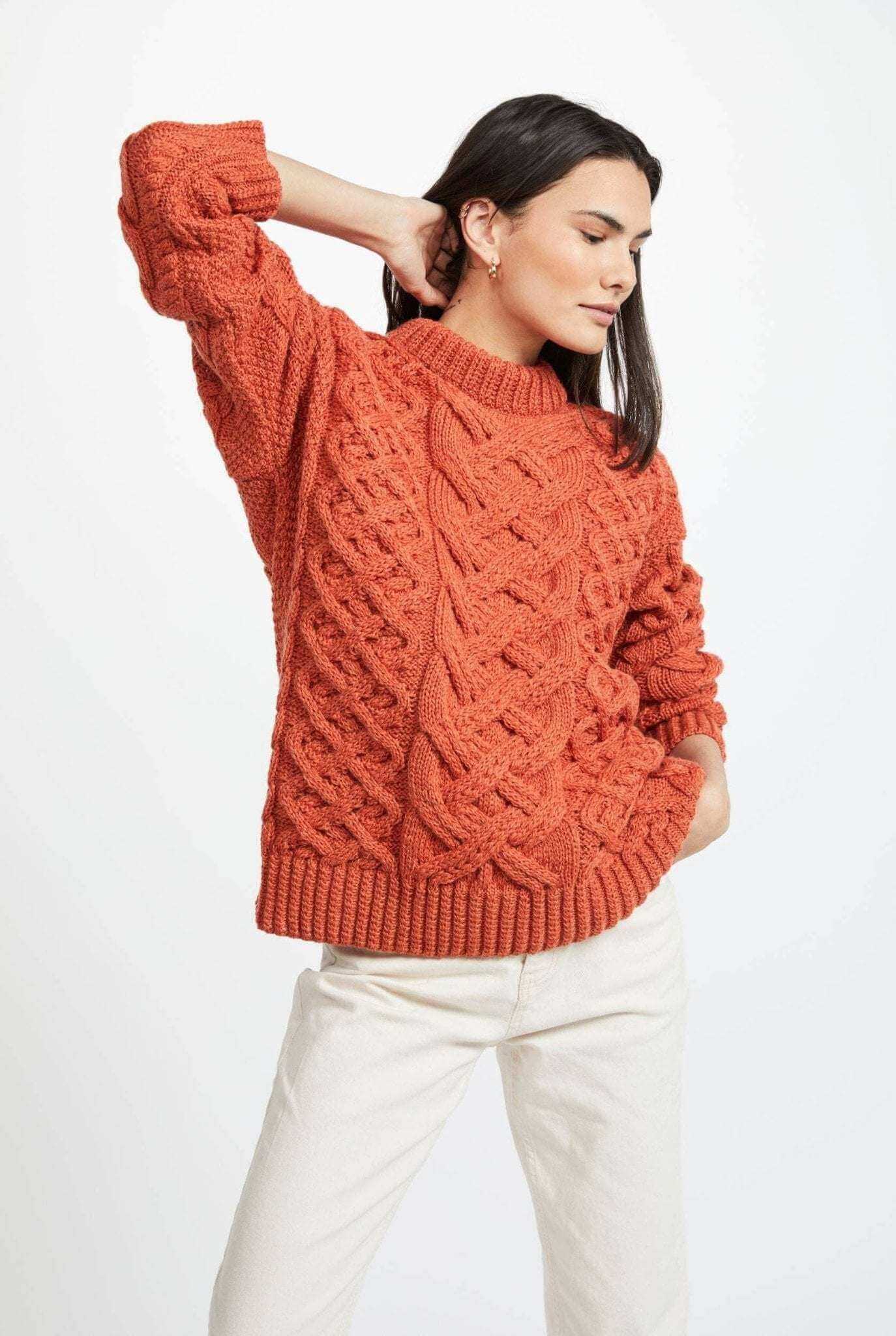 Aran Irish Knit - Dingle Aran Trellis B 304 - 659 Autumn Leaf